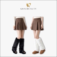 KHAEBEAUTY Leg Warmer Thick Fur Foot Warmer Winter Style Winter Boots Socks KK035