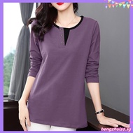 Fashion T Shirt Woman O Neck Long Sleeve Plus Size T-shirt Woman European Style Shirt Women Oversize