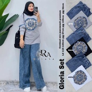 20s Mixed COMBED Embroidered JEANS Set | GLORIA SET | GEMPI SET
