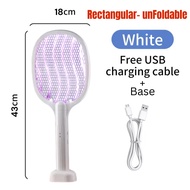 Alpha Borong 4-in-1 USB Rechargeable Electric Mosquito Swatter Fly Swatter Dual Mode Handheld Insect