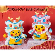 Nano Block Pokemon / Pikachu Barongsai | Bricks Education Nano Block