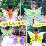 Set Lukis Mewarnai Gambar Sayap Kupu-Kupu Grafiti Rainbow 3D Mainan Edukatif Anak Seni Kerajinan