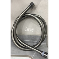 1.5m High pressure shower hose PVC Hose Silver Gray Hose Lotus Head Hose Shower Hose (5ft)