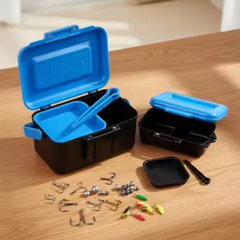 Waist Portable Fishing Tackle Box Live Lure Bait Earthworm Hook Storage Case Outdoor Fishing Organiz