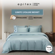 Epitex Lyoluxe 1200TC Lyocell Solid Quilt Cover Set | Bedsheet | Cadar | Comfort