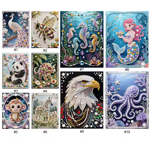 Animal Special Shaped 5D DIY Partial Drill Diamond Dots Pearl Gem Painting Home Decor Art Craft Pear