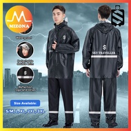 MIZONA SKYTRAVELLER Motorcycle Waterproof Rain Coat Set Suit Double Placket Rain Coat Jacket And Rai