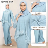 Mini Kebaya lace, Baju Kurung Moden,lilac, Kurung Modern.Sesuai Untuk Nikah/Tunang.Kebaya LaceLining