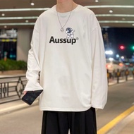 【M-8XL 】Korean Astronaut Printed Long Sleeved T-shirt for Men Fashionable and Casual Loose Oversized