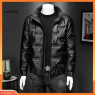 Oneworld| Warm Down Jacket Windproof Down Jacket Stylish Men's Down Jacket for Winter Warm and Trendy Outerwear for Southeast Asian Men