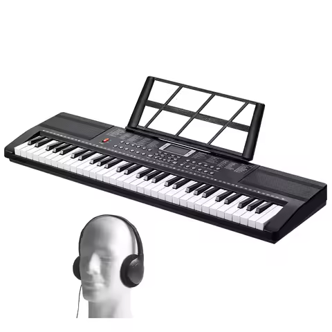 SucceBuy 61 Key Digital Keyboard Piano Electric Portable Piano 200 Tones 200 Rhythms or 600 Tones 50