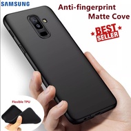 Samsung A6 / A6 Plus Casing Silicone Slim Black matte Softcase Cover