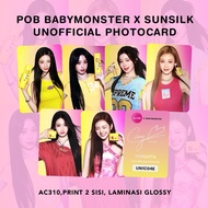 BABYMONSTER x SUNSILK UNOFFICIAL PHOTOCARD Ahyeon Ruka Asa Chiquita Rora Rami Pharita BABYMONSTER Ph