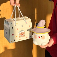 Cute Ceramic Ghost Cat Mug with Lid Bestie Souvenir Gift Box Birthday Water Cup