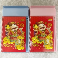 [Online Stationery] 115 Year 2026 Of The Horse Traditional Desk Calendar With Mobile Phone Holder Ba