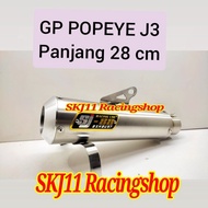 Slincer Silincer Knalpot Racing SJ88 GP POPEYE J3 28 cm Original