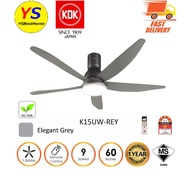 KDK Ceiling Fan K15UW-REY  (150cm/ 60″) (Long Pipe)