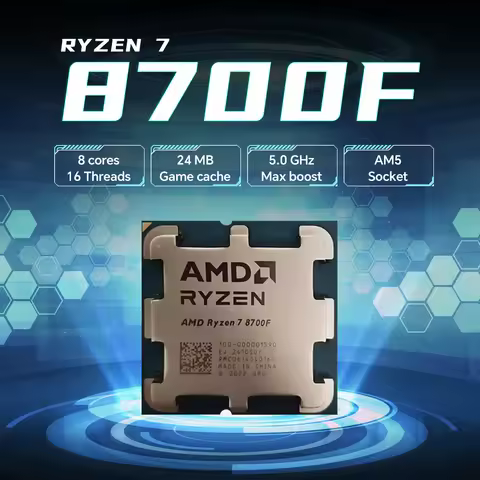 AMD Ryzen 7 8700F 65W 4NM L3=16M 4.1GHz 8-Core 16-Thread Gaming Processor NEW R7 8700F DDR5 Socket A