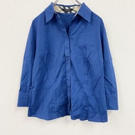 BURBERRY 短袖襯衫，藍色，13 碼，古著。
