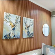 Wallpanel Wood Wall Panel Pvc 120X12Mm 2.9M Wood Motif Gold List Elegant Wall Decoration