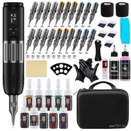 Tattoo Pen Set Equipment Tool Beginner Wireless LED Cross-Border Tattoo Tattoo Integrated Needle Scr