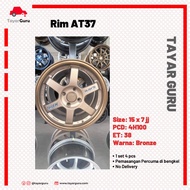 NEW Sport Rim / Rim AT37 / 15x7jj 15 x 7 jj Size 15 inch inci 4H100 [INSTALLATION] Car Wheel Tayar Kereta Pasang