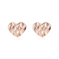 SK Jewellery 14K Rose Gold Harley Heart Earrings