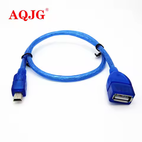 USB 2.0 Female to Mini USB Male Cable Adapter 5P OTG V3 Port Data Cable For Car Audio Tablet For MP3