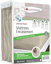 Guardmax Jersey Knitted Full Zippered Mattress Encasement - Waterproof & Bed Bug Proof Mattress Prot