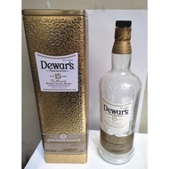 Dewar's 1L with Tin box Empty Liquor whisky bottle