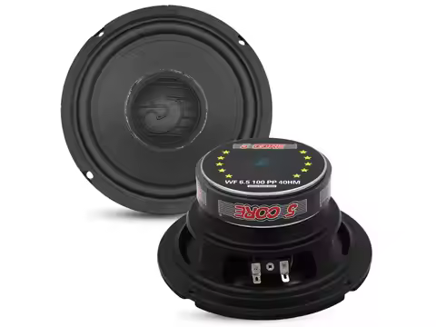 5 Core 6.5 Inch Woofer 100W Car Subwoofer 4Ohm Replacement Deep Sub w Poly Cone-WF 6.5 100 PP 4OHM