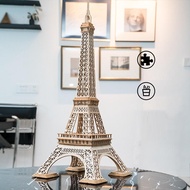 Đồ chơi lắp ráp gỗ 3D Mô hình Eiffel Tower Robotime TG501 - Tặng kèm đèn LED trang trí