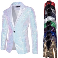 Suit men's performance dress sequin European size suit nightclub men's clothing host emcee cinema Eu