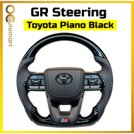 Toyota LC300 Design GR Steering Piano Black Leather Forged CARBON Steering Wheel GR Leather Steering