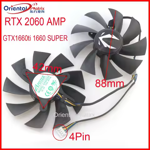 2pcs/Lot GA92S2H -PFTA 12V 0.35A 88mm 4Pin For ZOTAC RTX2060 AMP GTX1660ti 1660 SUPER Graphics Card 
