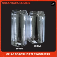 Tall Borosilicate Glass Cup 6243 Size 430 ML & 550 ML (Pcs)