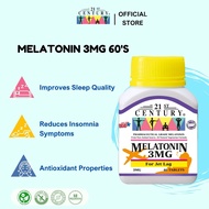21st Century Melatonin 3mg, 60 Tablets, Vegetarian