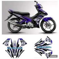 UNGU YAMAHA JUPITER MX 135 2013 JUPITER MX 2013 BLACK PURPLE STANDARD FULL SET MOTORCYCLE BODY STRIP