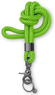 [Test Very Good, Note 1.1] Key Ring with Lanyard for Key Rings with Carabiner as Card Holder, German