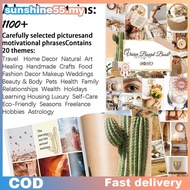 Sun 1100+ Vision Board Book, Vision Board Supplies For Women, Vision Board Clip Art Book, Vision Boa