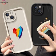 For OPPO A12 A12e A7 AX7 AX5S A5S AX5 A3S Find X6 Pro A60 Casing Couple Smiling face rainbow Love heart Angel Eyes Phone Case Soft Protective Cover