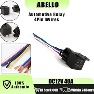 Durable JD1912 40A Relay With socket DC 12V 4pin Flame-retardant shell Waterproof Automotive Relay