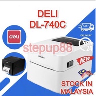 DELI DL-740C ( NEW ) FREE PAPER ROLL /  FA6 Thermal Sticker Thermal Paper waybill Shipping Label 100