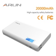 ARUN Power Bank 20000 mAh  For Xiaomi Mi Dual USB Outputs PowerBank Portable Charger External Batter