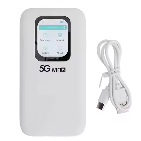 Wifi 6 Mobile Hotspot 5G 1.25Gbps Upload Speed Long Battery Life 2.4Ghz 5.8Ghz With SIM Card Slot Fo