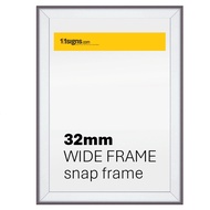 Snap Frame – WIDE FRAME / Poster Frame / Photo Frame / Premium [Black/Silver 32mm A4, A3, A2, A1]
