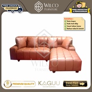 Sofa L Bed Ruang Tamu Minimalis / Sofa Kulit Oscar Palembang by KAGUU