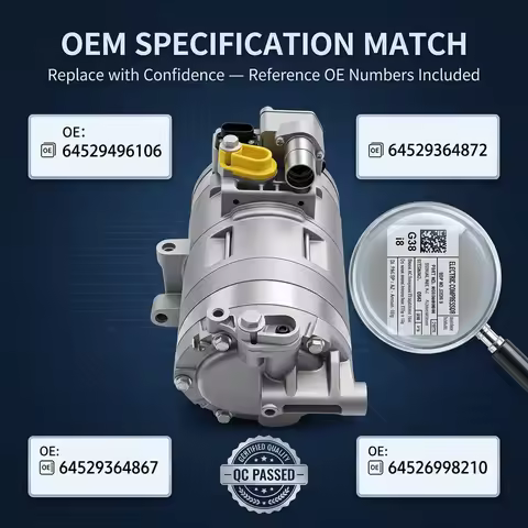 BMW A/C Compressor For BMW 2021-2024 330e 2018-2023 530e 740e xDrive X3 X5 A/C Compressor 6452949610