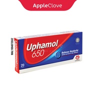 Uphamol 650 Uphamol 500 paracetamol  - 20 Tablets