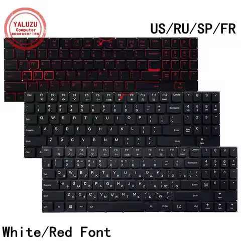 % New US/SP/FR/RU English Keyboard Legion Y7000 Y7000P Y530-15 ICH Y540-15 IRH/ICH Y730-14 Y740-14 2